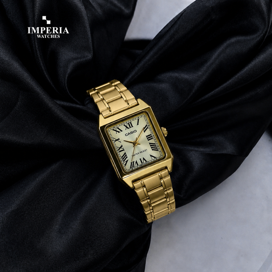Imperia Casio Vintage Tank Watch | Premium Stainless Steel Watch for Women's