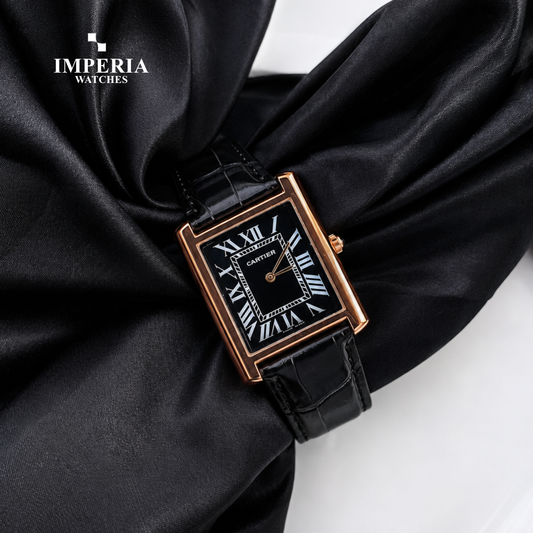 Imperia Heritage Tank Vintage Watch – Premium Leather Strap Dress Watch