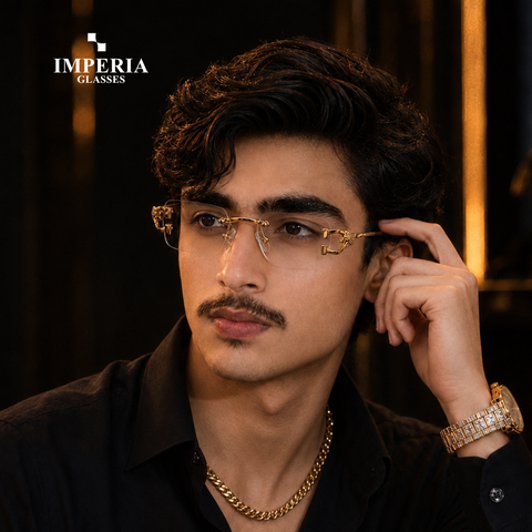 Imperia Solar Cheetah Elite Glasses – Photochromic Rimless Luxury Eyewear