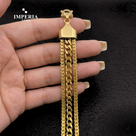 Imperia Trinity Luxe™ Cuban Layer Bracelet For Womens