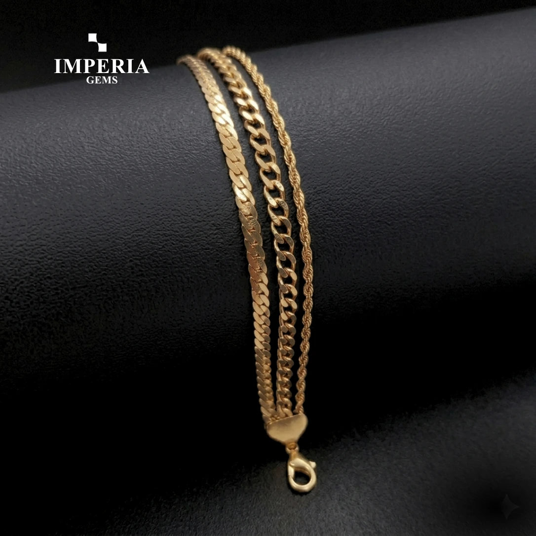 18K Gold Chain Bracelet - Premium Link Design | Pakistan